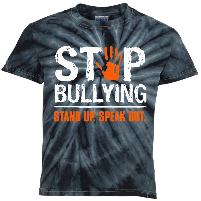 Stop Bullying Orange Stand Up Speak Out Unity Day Kids Tie-Dye T-Shirt