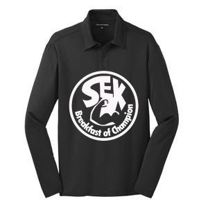 Sex Breakfast Of Champions Formula Driver Hunt Silk Touch Performance Long Sleeve Polo