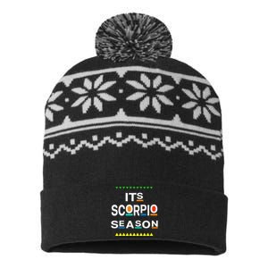 Scorpio Birthday October November ITS LEO SEASON Fun Saying USA-Made Snowflake Beanie