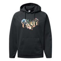 Small Business Owner Flower Performance Fleece Hoodie