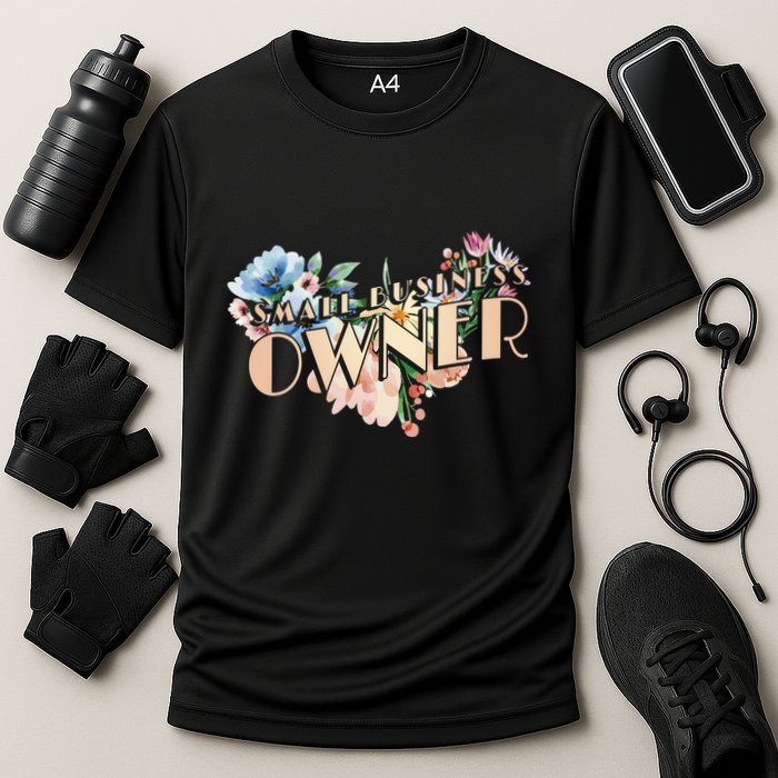 Small Business Owner Flower Cooling Performance Crew T-Shirt