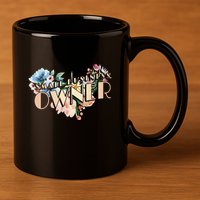 Small Business Owner Flower 11oz C Handle Ceramic Mug