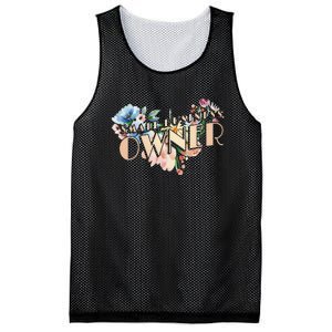 Small Business Owner Flower Mesh Reversible Basketball Jersey Tank