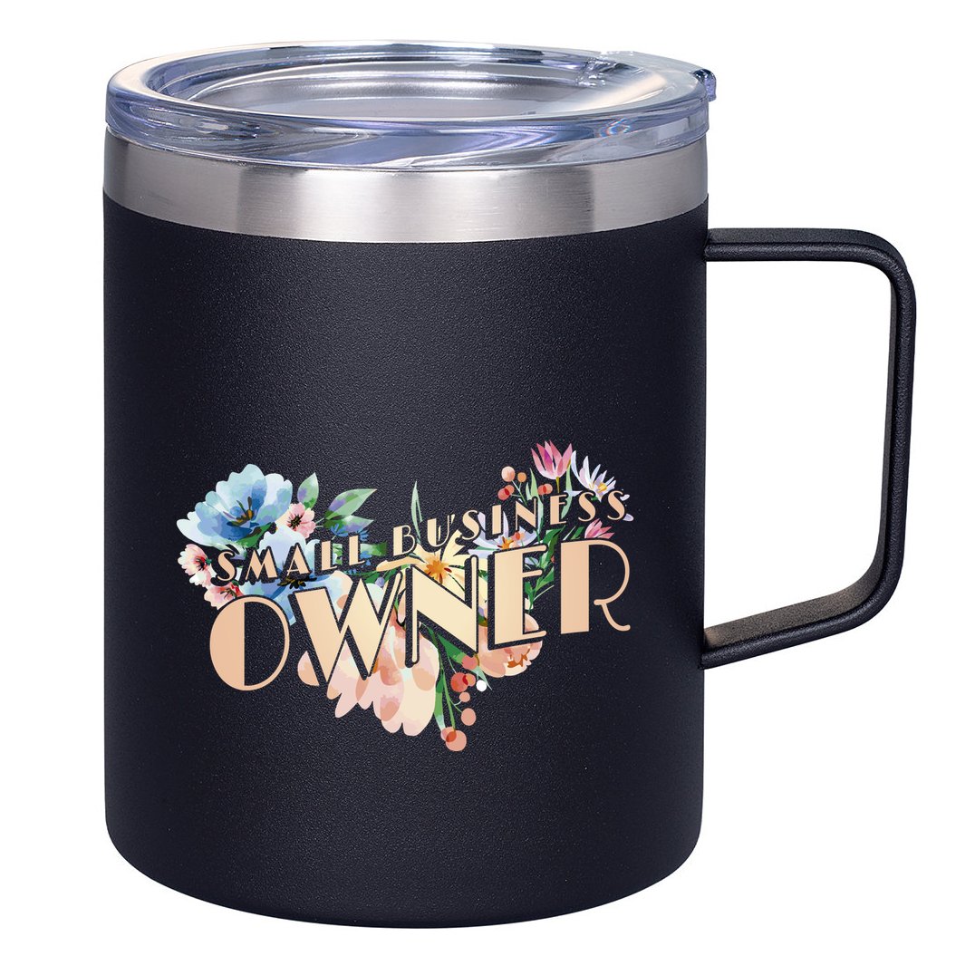 Small Business Owner Flower 12oz Stainless Steel Coffee Mug