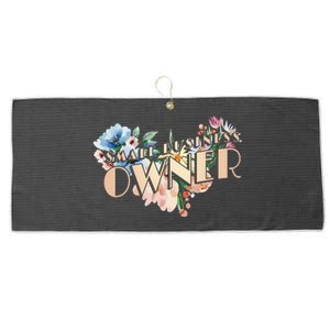 Small Business Owner Flower Large Microfiber Waffle Golf Towel