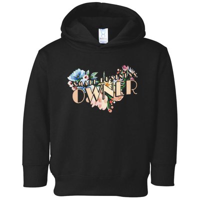 Small Business Owner Flower Toddler Hoodie