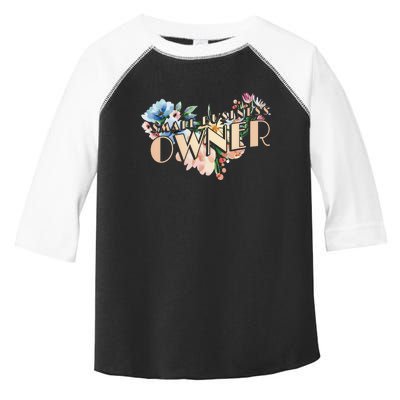 Small Business Owner Flower Toddler Fine Jersey T-Shirt