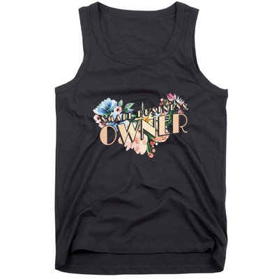 Small Business Owner Flower Tank Top