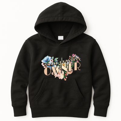 Small Business Owner Flower Kids Hoodie