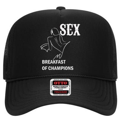 Sex Breakfast Of Champions Naughty High Crown Mesh Back Trucker Hat