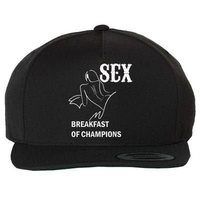 Sex Breakfast Of Champions Naughty Wool Snapback Cap