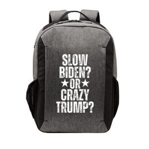 Slow Biden Or Crazy Trump Funny American Political Design Vector Backpack