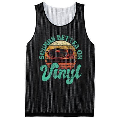 Sounds Better On Vinyl Music Lover Disc Records Collector Mesh Reversible Basketball Jersey Tank