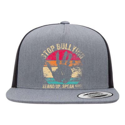 Stop Bullying Orange Stand Up Speak Out Unity Day Flat Bill Trucker Hat