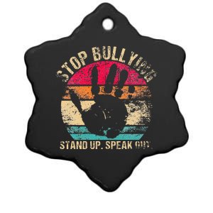 Stop Bullying Orange Stand Up Speak Out Unity Day Ceramic Star Ornament