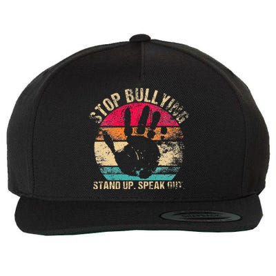 Stop Bullying Orange Stand Up Speak Out Unity Day Wool Snapback Cap