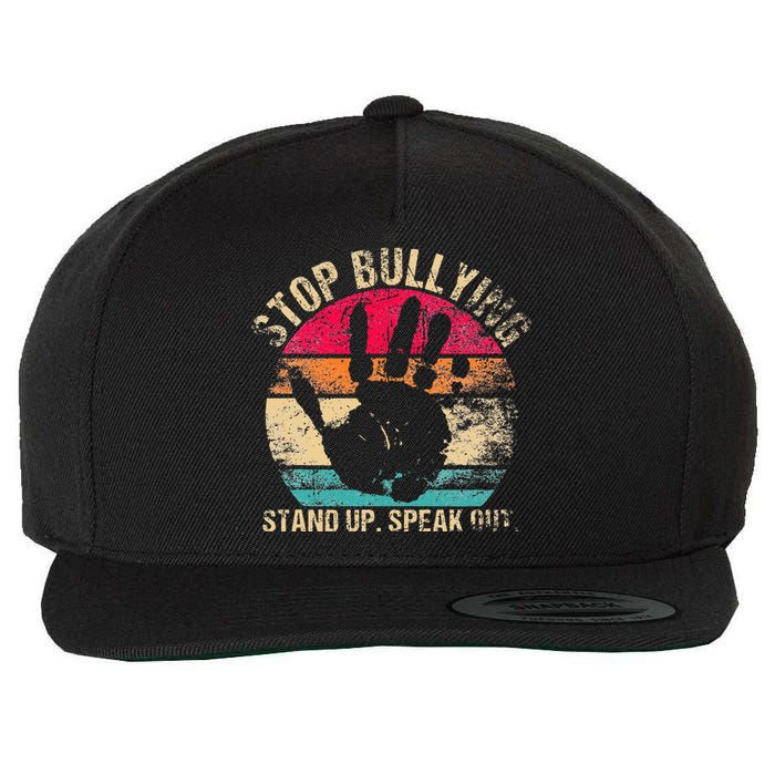 Stop Bullying Orange Stand Up Speak Out Unity Day Wool Snapback Cap