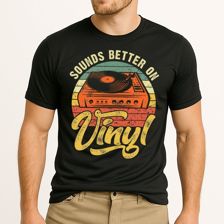 Sounds Better On Vinyl Music Lover Disc Records Collector Cooling Performance Crew T-Shirt