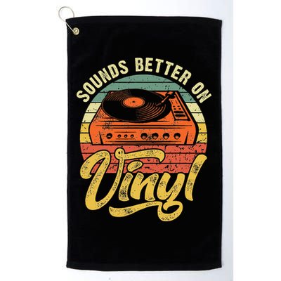 Sounds Better On Vinyl Music Lover Disc Records Collector Golf Towel
