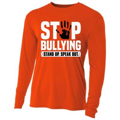 Stop Bullying Orange Stand Up Speak Out Unity Day Cooling Performance Long Sleeve Crew