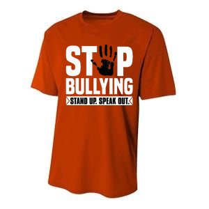 Stop Bullying Orange Stand Up Speak Out Unity Day Performance Sprint T-Shirt