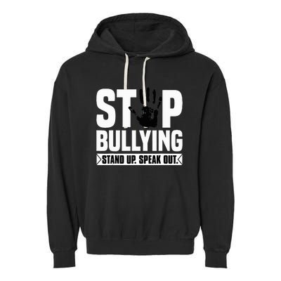 Stop Bullying Orange Stand Up Speak Out Unity Day Garment-Dyed Fleece Hoodie