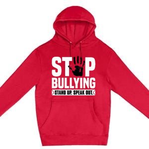 Stop Bullying Orange Stand Up Speak Out Unity Day Premium Pullover Hoodie