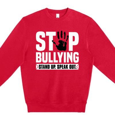 Stop Bullying Orange Stand Up Speak Out Unity Day Premium Crewneck Sweatshirt