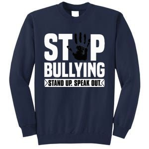 Stop Bullying Orange Stand Up Speak Out Unity Day Tall Sweatshirt