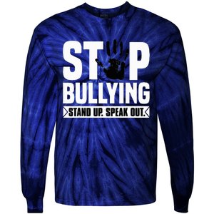 Stop Bullying Orange Stand Up Speak Out Unity Day Tie-Dye Long Sleeve Shirt