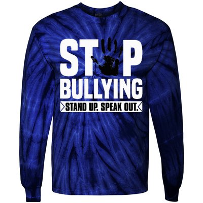 Stop Bullying Orange Stand Up Speak Out Unity Day Tie-Dye Long Sleeve Shirt