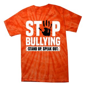 Stop Bullying Orange Stand Up Speak Out Unity Day Tie-Dye T-Shirt