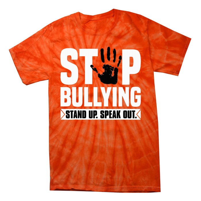 Stop Bullying Orange Stand Up Speak Out Unity Day Tie-Dye T-Shirt