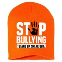 Stop Bullying Orange Stand Up Speak Out Unity Day Short Acrylic Beanie