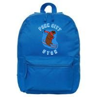 Skiing Bear On Ski Slope Funny Park City Utah Souvenir Gift 16 in Basic Backpack