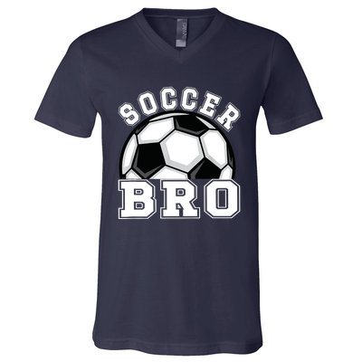 Soccer Brother Of A Soccer Player Bro V-Neck T-Shirt