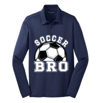 Soccer Brother Of A Soccer Player Bro Silk Touch Performance Long Sleeve Polo