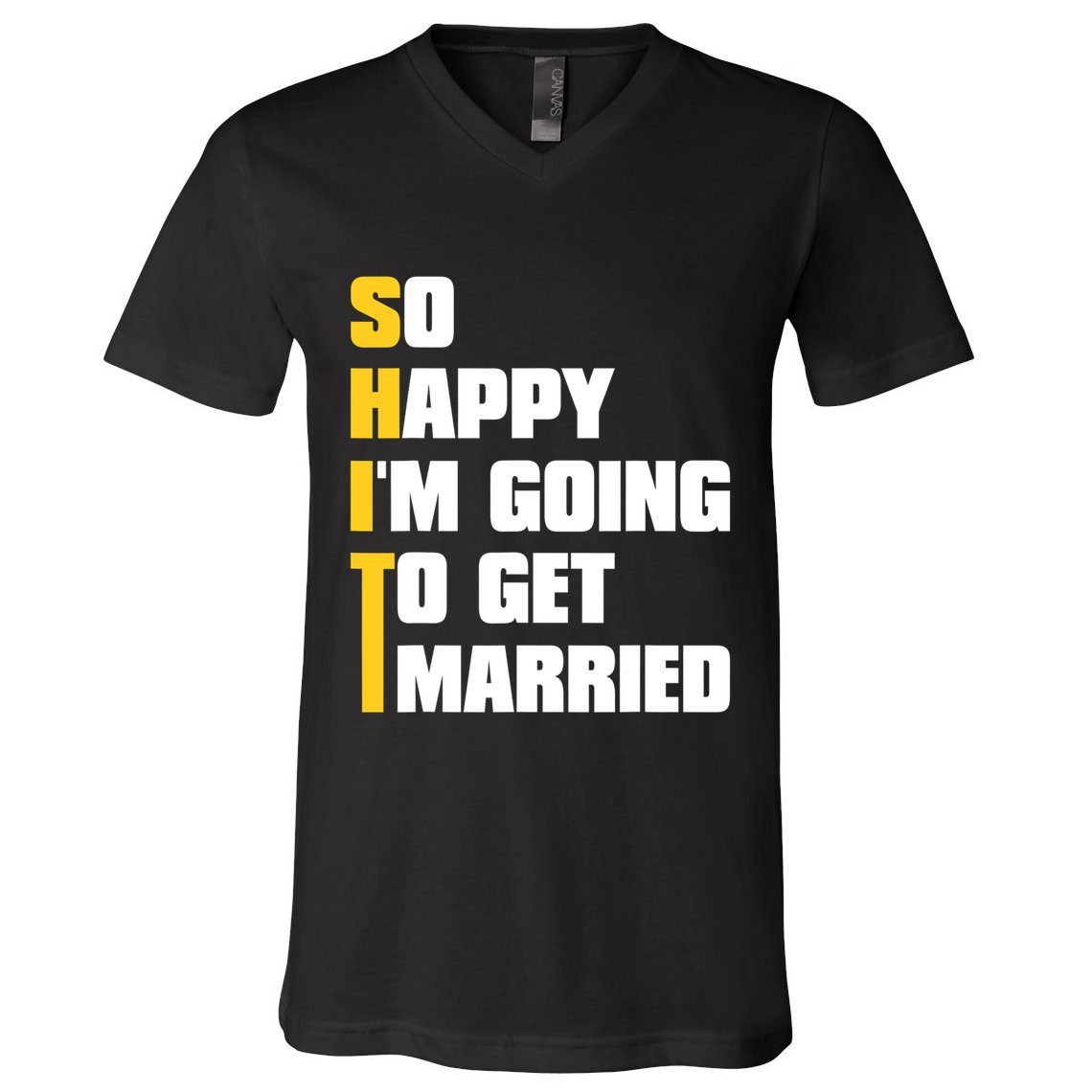 Sarcastic Bachelor Party Stag Groomsmen Getaway Wedding V-Neck T-Shirt