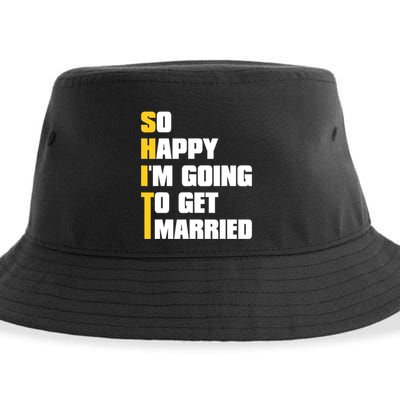 Sarcastic Bachelor Party Stag Groomsmen Getaway Wedding Sustainable Bucket Hat