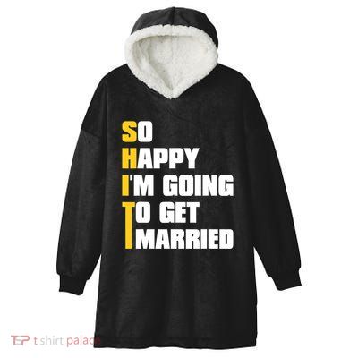 Sarcastic Bachelor Party Stag Groomsmen Getaway Wedding Hooded Wearable Blanket