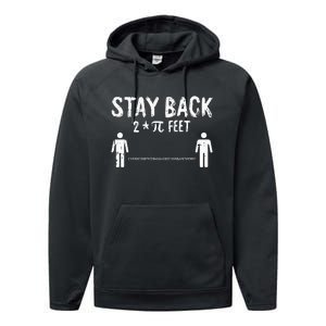 Stay Back Pi-Day Funny 3.14 Math Symbols Quarantine Performance Fleece Hoodie