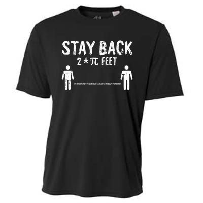 Stay Back Pi-Day Funny 3.14 Math Symbols Quarantine Cooling Performance Crew T-Shirt