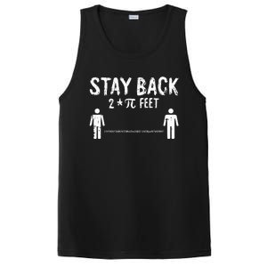 Stay Back Pi-Day Funny 3.14 Math Symbols Quarantine PosiCharge Competitor Tank