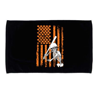 Skeleton Baseball Player Fan Skeleton Halloween Baseball Microfiber Hand Towel