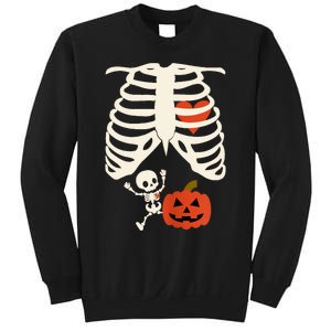 Skeleton Baby Pregnant Xray Rib Cage Halloween Costume Sweatshirt