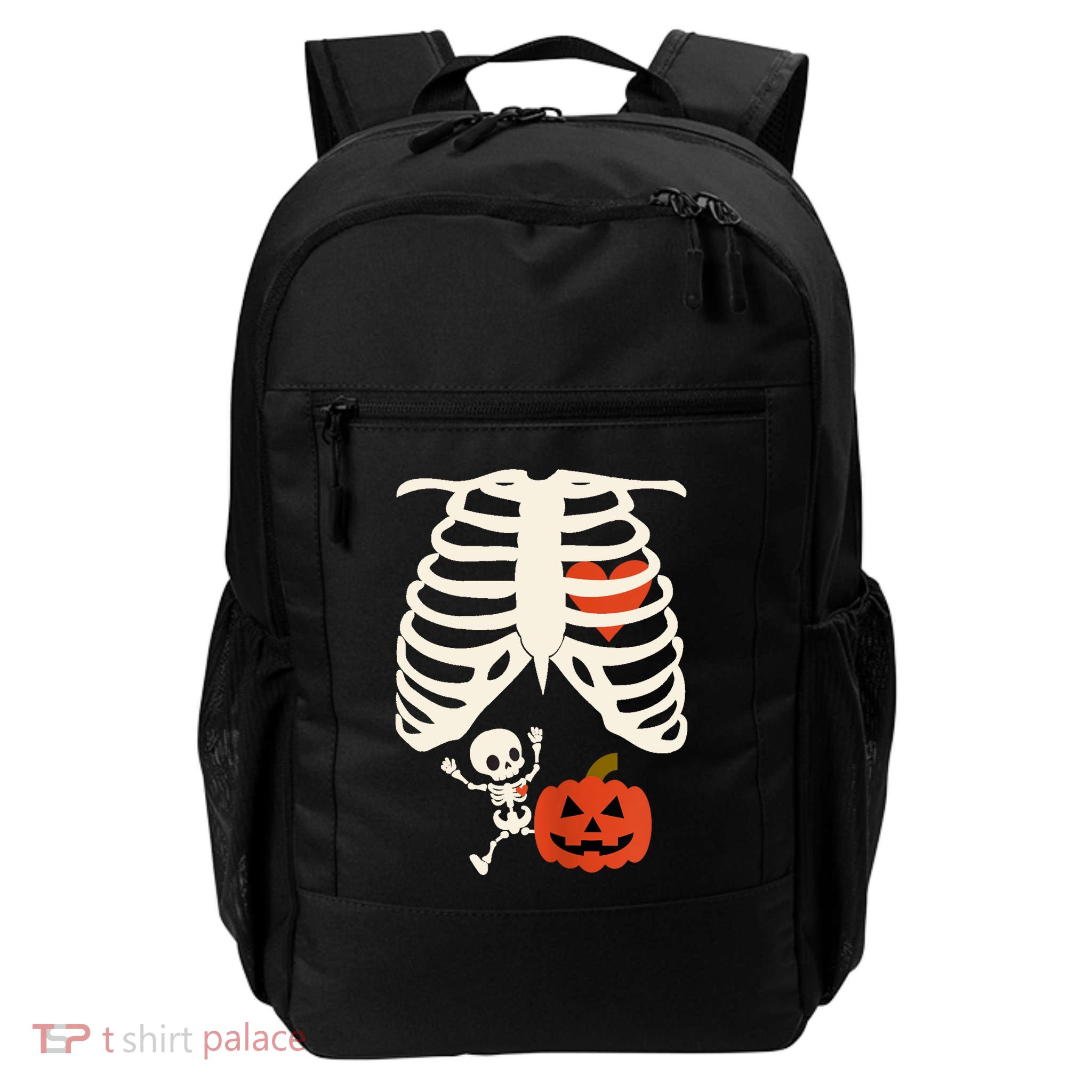 Skeleton Baby Pregnant Xray Rib Cage Halloween Costume Backpack