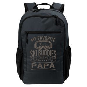 Ski Buddies Papa Skiing Goggles Snowboarding Grandpa Dad Gift Daily Commute Backpack