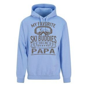 Ski Buddies Papa Skiing Goggles Snowboarding Grandpa Dad Gift Unisex Surf Hoodie