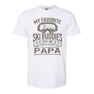 Ski Buddies Papa Skiing Goggles Snowboarding Grandpa Dad Gift Softstyle CVC T-Shirt