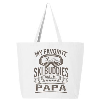 Ski Buddies Papa Skiing Goggles Snowboarding Grandpa Dad Gift 25L Jumbo Tote